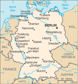 Carte de l'Allemagne