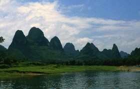 Li jang et montagnes de Guilin, Chine