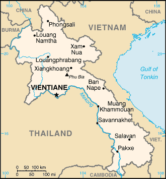 Carte du Laos