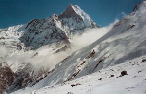 Le Macchapuchhare , dans l'Himalaya