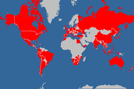 Pays visit&eacute;s
