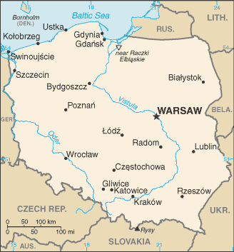 Carte de la Pologne